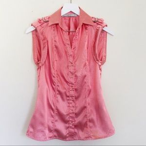 Zara Basic Button Down sleeveless top